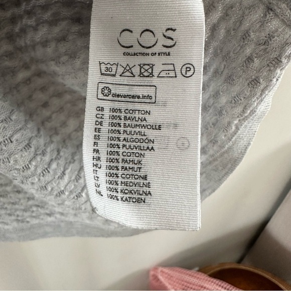 COS 100% COTTON GREY TEXTURED JUMPER, WOMENS XS - Picture 7 of 7